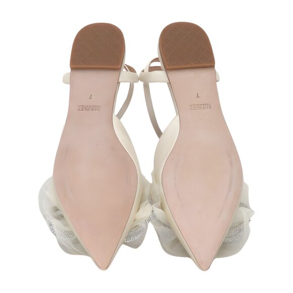 Badgley Mischka Women's Sabina Ballet Flat, Ivory, Size 7 - Picture 5 of 5